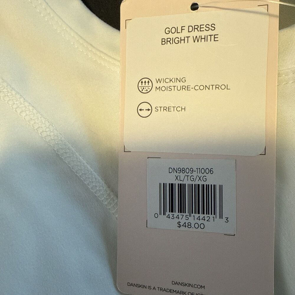 NEW Danskin Sleeveless Golf Dress With Pockets XL White Athleisure W Zip $48 - Picture 5 of 9